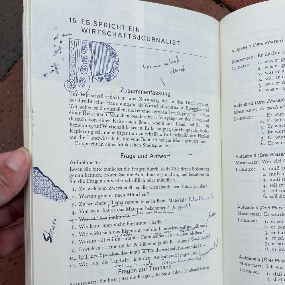 1971 Fortbildung in der deutshcen Sprache German Student Book ESL Language Guide - Picture 4 of 12
